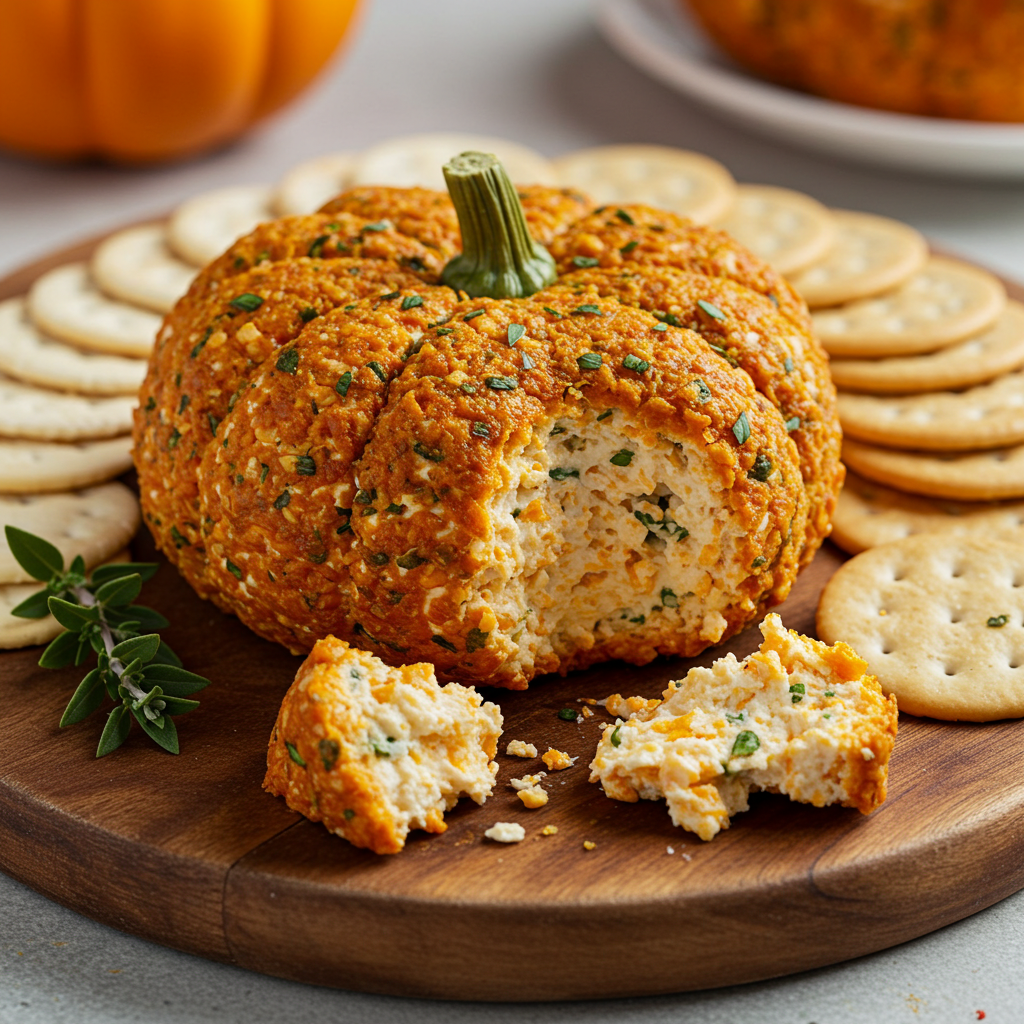 Pumpkin Cheese Ball – Festive Fall & Halloween Appetizer