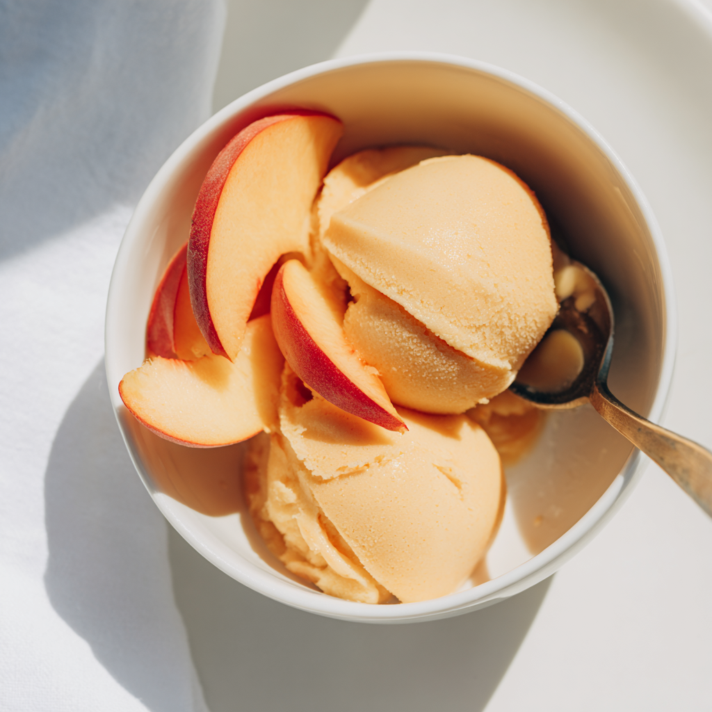 Peach Sorbet – Easy Homemade Fruit Sorbet Recipe