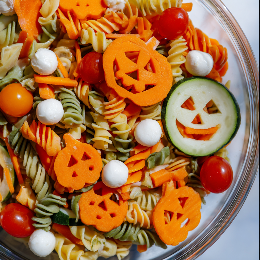 Halloween Pasta Salad – Fun, Colorful, and Easy Halloween Party Recipe