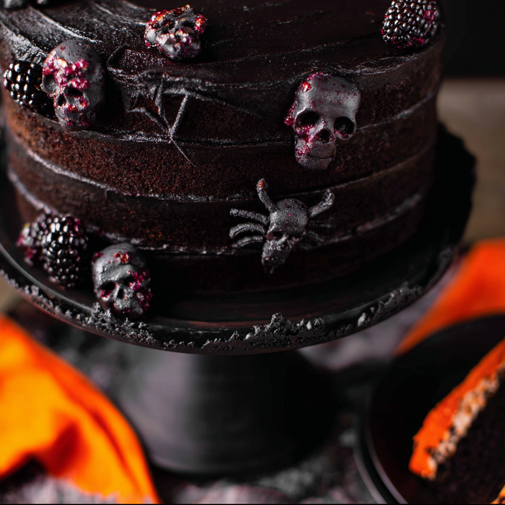 Black Velvet Halloween Cake – Spooky Halloween Dessert Idea